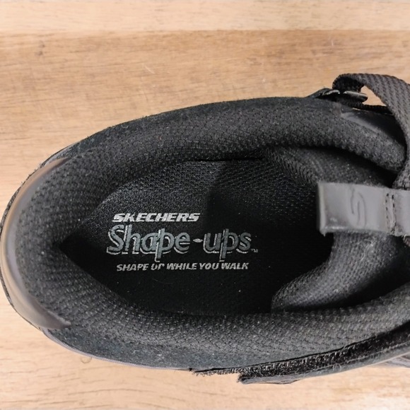 Skechers Shape Ups Fitness‎ Shoes Women's US 8 Black Leather Sneaker Walking - Picture 10 of 16